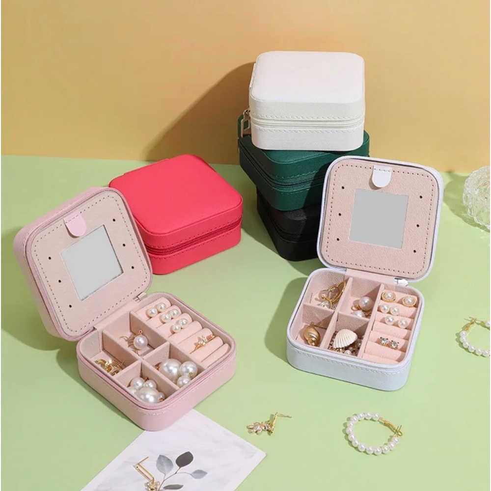 Jewelry Organizer Storage Box with mirror